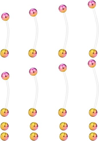 Hoeudjo Pregnancy Belly Rings Maternity Belly Button Rings Plastic Long Bar Navel Ring for Maternity Sport Pregnant Women Different Length 18/32/35/38mm Ball Size 5mm in Saudi Arabia