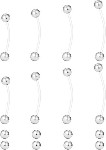 Hoeudjo Pregnancy Belly Rings Maternity Belly Button Rings Plastic Long Bar Navel Ring for Maternity Sport Pregnant Women Different Length 18/32/35/38mm Ball Size 5mm in Saudi Arabia