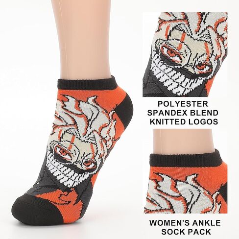 Bioworld Dandadan Mix Characters Womens Ankle Socks 5 Pack in Saudi Arabia