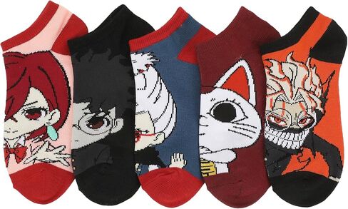 Bioworld Dandadan Mix Characters Womens Ankle Socks 5 Pack in Saudi Arabia