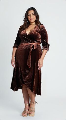 Deerhobbes Design your own Elegant Velvet Long Sleeve Dress for Women - Formal Velvet Maxi Dress for Women in Kuwait