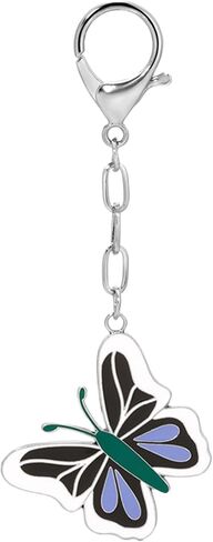 Lucky Feather Enamel Bag Charm | Keychain Accessory for Purses, Backpacks | Hand Painted Design | Gift for Women & Girls in Saudi Arabia