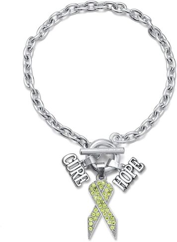 Inspired Silver - Silver Customized Charm Toggle Bracelet with Cubic Zirconia Jewelry in Saudi Arabia