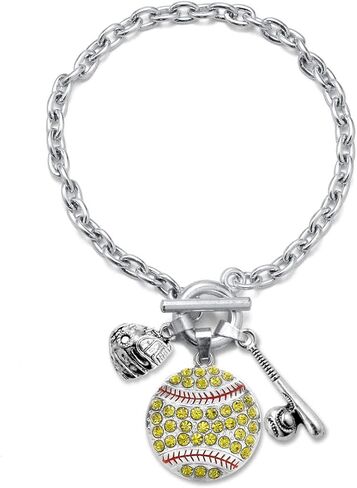 Inspired Silver - Silver Customized Charm Toggle Bracelet with Cubic Zirconia Jewelry in Saudi Arabia