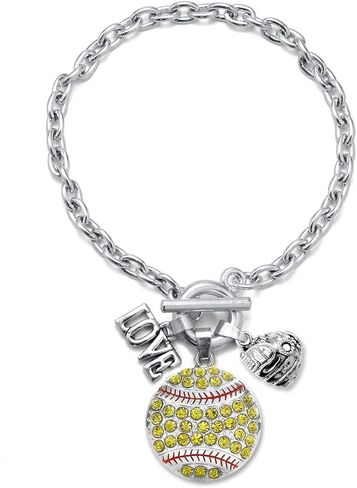 Inspired Silver - Silver Customized Charm Toggle Bracelet with Cubic Zirconia Jewelry in Saudi Arabia