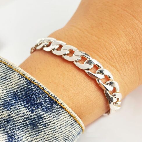 Stylish Cuban Link Hand Chain Bracelet | Silver & Gold Plated in Saudi Arabia