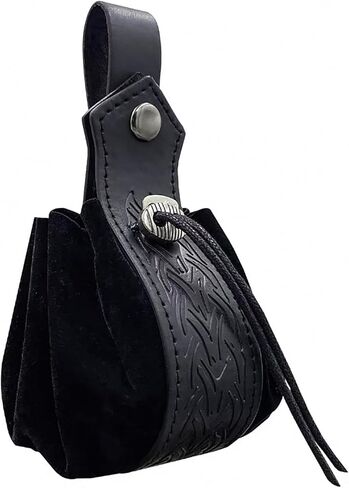 Retro Waist Bag, Belt Pouch, Vintage Leather Pouch, Portable Coin Purse for Travel, Style 4 in Saudi Arabia