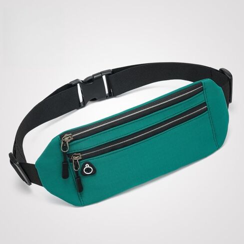 Slim Running Belt Fanny Pack for Men Women, Waist Pack Bag for Hiking Cycling Workout, Money Belt for Running Gear Accessories, Black in Saudi Arabia