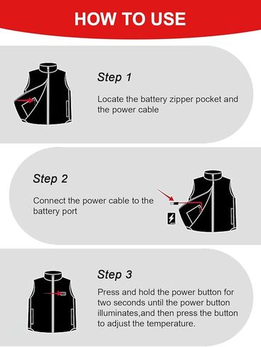 Auxo Quilted Heated Vest for Women, Lightweight Winter Heating Vest with Battery Pack Included in Kuwait