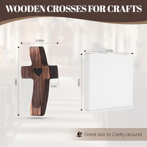 Yaoerlingiiu 8PCs Wooden Fidget Cross My Heart -StressRelief Prayer Cross Christian Encouragement Gift ChristmasGift for Adults/ Handheld Fidget Faith & AnxietySmall Wooden Croses for pocket prayers Prayer rosfor Hand Wall Crosses( Walnut Wood ) in Saudi Arabia