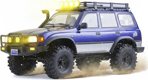EAZYRC FMS FCX10 LC80 1/10 Brushless RC Crawler, Official Toyota Licensed RC Rock Crawler 4x4, High Torque 1/10 Brushless RC Truck with 2-Speed Transmission, Professional Brushless RC Car for Adult in Kuwait