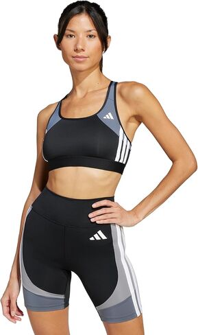حمالة صدر Powerreact Train 3-Stripes متوسطة الدعم للسيدات من Adidas in Saudi Arabia