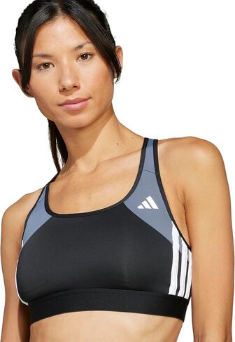 حمالة صدر Powerreact Train 3-Stripes متوسطة الدعم للسيدات من Adidas in Saudi Arabia