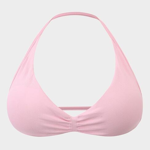 Halter Sports Bras for Women Padded Strappy Bra Open Back Workout Gym Crop in Saudi Arabia