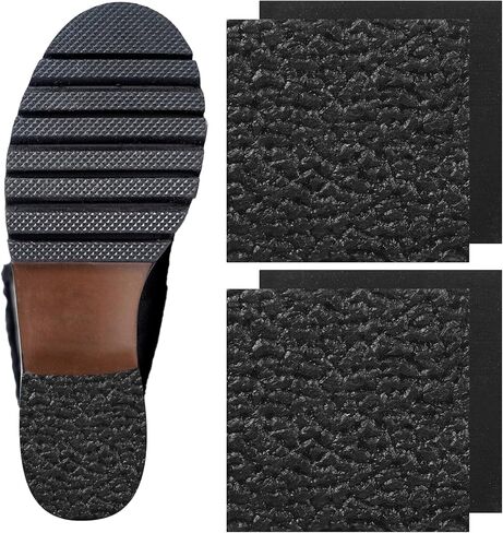 4 Pcs Shoe Repair Rubber Heels, Upgraded Boot Heel Replacement Caps Anti-Slip Sole Repair Pad Square Shoes Heels Pad Sole Protectors for Women Men Boots Shoes(1/5 Inch /5 mm Thickness) in Saudi Arabia