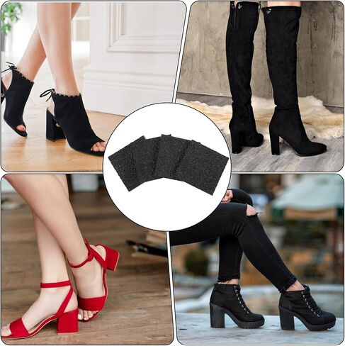 4 Pcs Shoe Repair Rubber Heels, Upgraded Boot Heel Replacement Caps Anti-Slip Sole Repair Pad Square Shoes Heels Pad Sole Protectors for Women Men Boots Shoes(1/5 Inch /5 mm Thickness) in Saudi Arabia