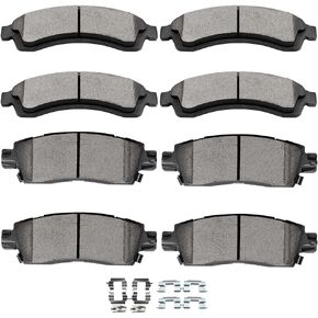 Ceramic Brake Pads Kits,SCITOO 8pcs Brakes Pads Set fit for Buick Rainier,for Chevy SSR,Trailblazer EXT,for GMC Envoy,Envoy XL,Envoy XUV,Jimmy,for Isuzu Ascender,for Oldsmobile Bravada,for Saab 9-7x