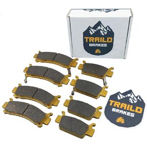 Traild Ceramic Brake Pad Set for Honda Talon 1000 1000R 1000X 1000X-4 1000R-4 2019, 2020, 2021, 2022, 2023, 2024 Front & Rear