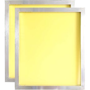 Aluminum Silk Screen Printing Screens 20 x 24 Inch Frame-230 Yellow Mesh (2 PCS)