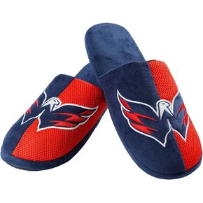FOCO Washington Capitals NHL Mens Team Logo Staycation Slipper - S