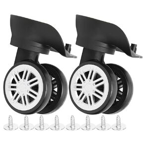 Luggage Wheels, 1Pair Swivel Suitcase Caster Wheels Outdoor Mute Double Row Large Wheel Draw bar Box Code Case Suitcase Accessory Replacement Luggage Wheels