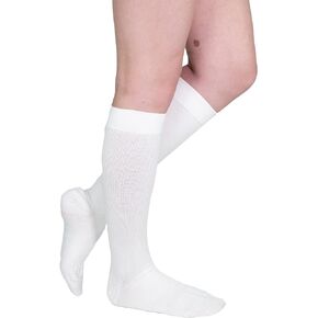 Royfa Cotton compression socks for Women and Men, 20-30 mmHg support stockings, Closed Toe circulator compression sock (X-Large, Ebony)