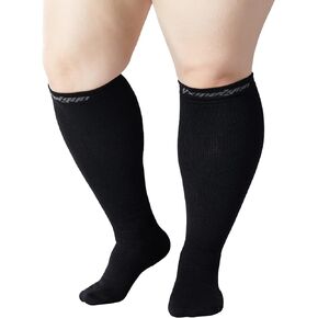 جوارب ضغط واسعة من Yxmeiguo للنساء والرجال، جوارب ضغط كبيرة الحجم للنساء والرجال جوارب طويلة حتى الركبة in Kuwait