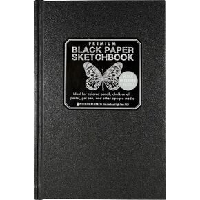 Premium Black Paper Sketchbook (5-1/4'' wide x 8-1/2'' high)