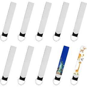 10 Pcs Sublimation Wristlet Keychain Blank, Winspeed DIY Neoprene Wristlet Keychain Lanyard, Key Blanks for Women DIY Crafts (White), Wrist size