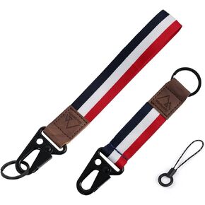 Hand Wrist Lanyard Key Chain Holder, Wristlet Strap for Key for Women & Men, Lanyard for Car Key (2 Piece)…