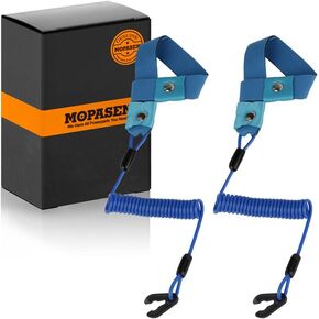 2Pcs EW2-68348-00-00 Replacement Boat Kill Switch Lanyard Suit for All Yamaha Jet Ski,Waverunner, Marine Outboard Motor Engine Cut Off Stop Tether Wrist Strap By MOPASEN (Black)