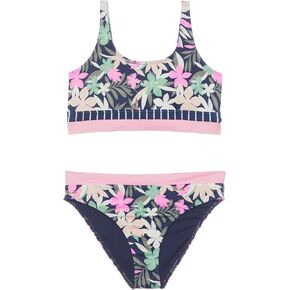 Roxy Girls' Ilacabo Active Tank Top Swimsuit Set (Little Kid)