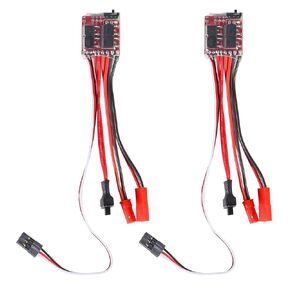 2Pcs 20A Brushed ESC Motor Speed RC 2KHz Forward Reverse Brush Brake 4.8V-8.4V Electric Speed Controller for DIY RC Car Truck Boat Remote Control