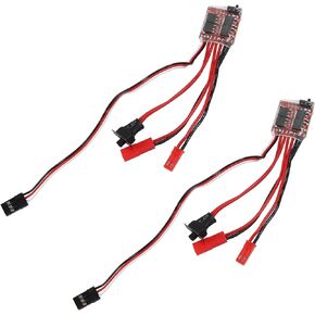 2pcs RC 20A Brushed ESC Electronic Speed Controller w/Brake for 1/16 1/18 1/24 RC Car Boat Tank