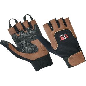 BTR BORN TO RACE Wheelchair Gloves Unisex Mobility Disability Fingerless Long Thumb Leather Palm Workout Weight Lifting, Cycling, Driving Gloves for Men and Women