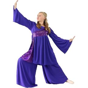 Danzcue Womens Celebration of Spirit Palazzo Pants with Tunic, M