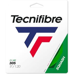 Tecnifibre 305 "Green Multifilament Squash String - Best in Class Combination of Control, Ball Feel, and Power - 18g/1.10mm; 17g/1.20mm, (Sets and Reels Available)