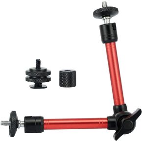 11" Camera Magic Arm Stand with Adjustable Robust Articulating Friction, for LED Light, Flash Light, Sports Camera, Camcorder, LCD Monitor, Video Vlog