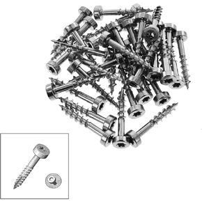 Milescraft 7351 Wood Pocket Hole Screws - #7 x 1" Pan Head with Coarse Thread (500pc.), Torx Drive Self-Tapping, For Indoor Use