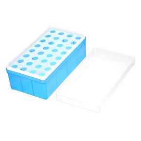 YOKIVE Tube Rack, Polypropylene Test Tube Rack Holder | Great for 5ml Lab Test Tube(Blue, 32-Sockets)