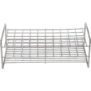 Test Tube Rack, Temperature Resistant 18.5mm 50 Holes Square Hole Metal Test Tube Rack Test Tube Bracket, Resistant to Corrosion Medical Test for Test