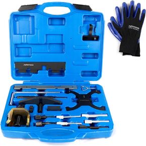 18PC Engine Timing Tool Kit for Ford Mazda S60 S80 V40 V60 V70, Camshaft Flywheel Locking Tools 1.4 1.6 1.8 2.0 Di/TDCi/TDDi, Fits ECOBOOST 1.6 Ti-VCT 1.5/1.6 VVT 2.3L 2.5L, 303-1097 303-1550 303-1556