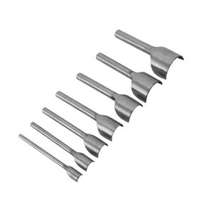 Half-Round Cutter, Leather Craft Belt Crafting Strap Belt Strap Wallet Bag End Arc-Shaped Punch Cutter Tools, 7pcs DIY (10-40mm)
