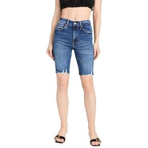 Good American Women's Always Fits Good Legs Bermuda Raw Hem Shorts