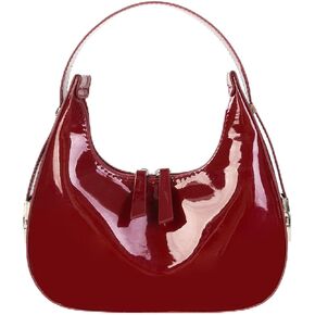 shoowyees Women's Crescent Shoulder Bags - Small Red Purse Y2k Top Handle Hobo Shoulder Underarm Handbags Clutch bag