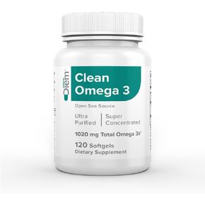 Omne Diem Clean Omega 3 - 1020 مجم، 120 كبسولة هلامية - مكمل غذائي لزيت السمك مع أحماض أوميغا 3 الدهنية: EPA وDHA in Kuwait