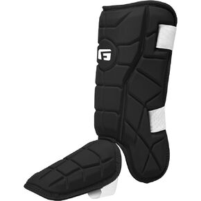 G-Form Elite Batter's Leg Guard - Baseball Leg Guard with Adjustable Straps - LH Hitter, Black, Adult