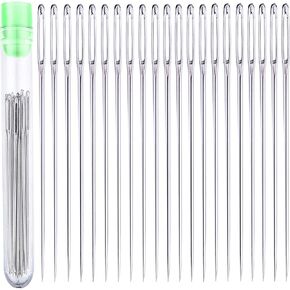 21 Big Eye Needles 60mm in Storage Tube