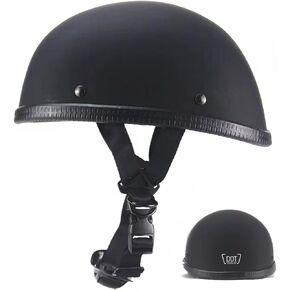 Motorcycle Half Helmet, DOT Approved Adult Men Women Retro Open Face Bike-Helmets, Bicycle/Skateboard Helmet for Adults, Bike, Skate, Scooter, Longboard Half Shell Helmet