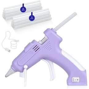 Mini Wireless Glue Gun, Up to 60-120 Minutes of Using Life, Micro USB Charging Port, 2-Minute Quick Preheat, 3-Hour Charging Time, Comes with 20 Glue Sticks. in Saudi Arabia